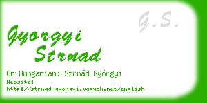 gyorgyi strnad business card
